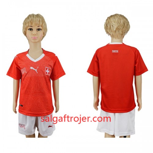 Schweiz Fodboldtrøjer Børn Hjemmebanesæt VM 2018 Schweiz Fodboldtrøjer Børn Hjemmebanesæt VM 2018